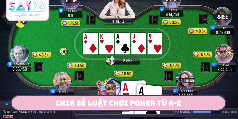 Chia sẻ luật chơi Poker từ A-Z