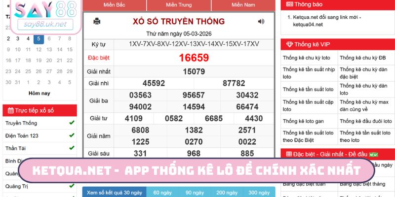 Ketqua.net - TOP 5 app thống kê lô đề chính xác nhất