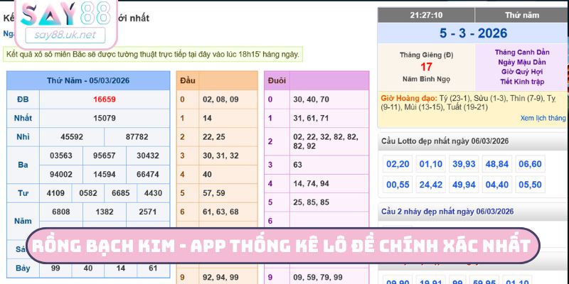Rồng Bạch Kim là app thống kê lô đề chính xác nhất